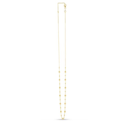 14k Yellow Gold Bead Necklace - Image 2