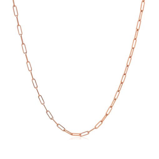 14K Rose Gold Fine Paperclip Chain (1.50 mm) - Image 2