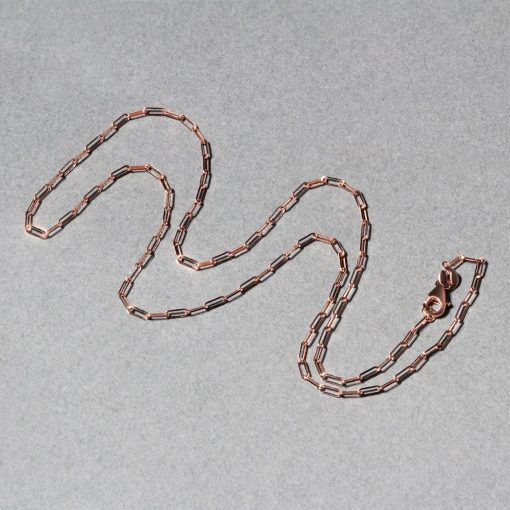 14K Rose Gold Fine Paperclip Chain (1.50 mm) - Image 5