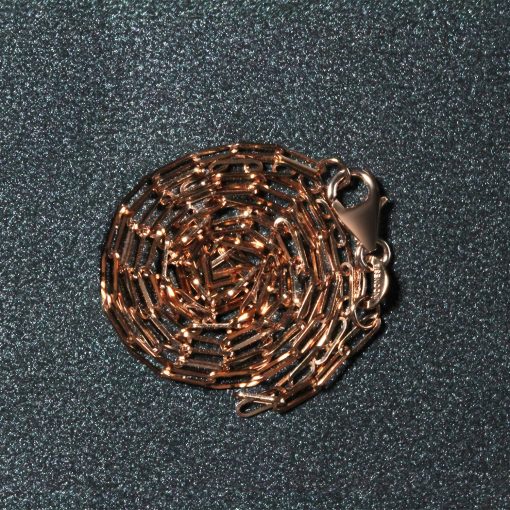 14K Rose Gold Fine Paperclip Chain (1.50 mm) - Image 6
