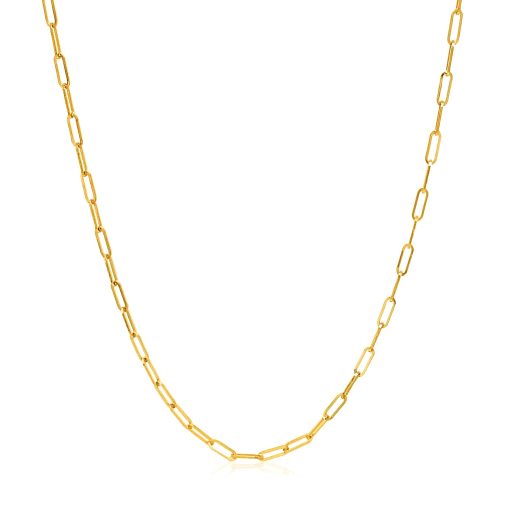 14k Yellow Gold Adjustable Paperclip Chain (1.50 mm) - Image 2