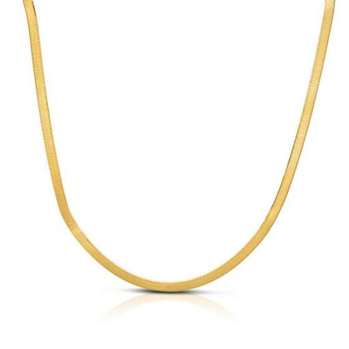 14k Yellow Gold Super Flex Herringbone Chain (1.50 mm) - Image 2