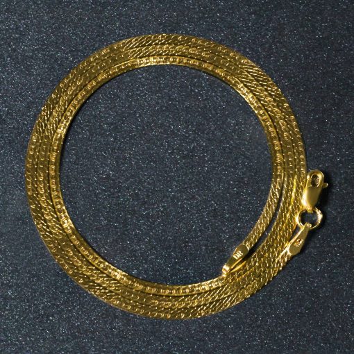 14k Yellow Gold Super Flex Herringbone Chain (1.50 mm) - Image 5
