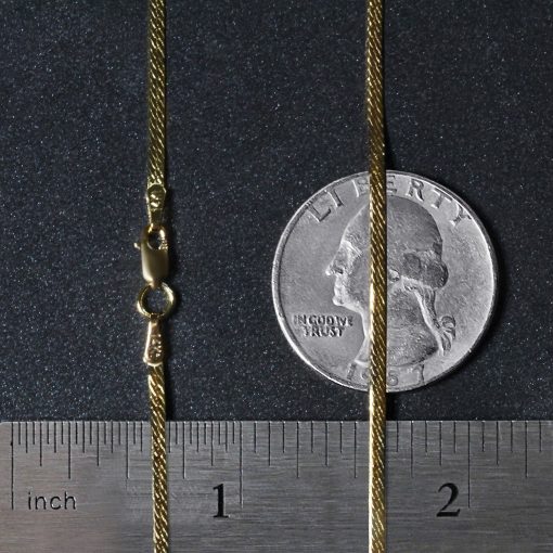 14k Yellow Gold Super Flex Herringbone Chain (1.50 mm) - Image 6