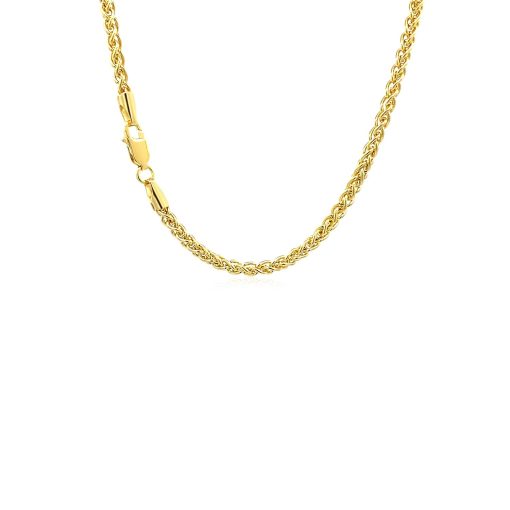 14k Yellow Gold Light Weight Wheat Chain (2.80 mm) - Image 3