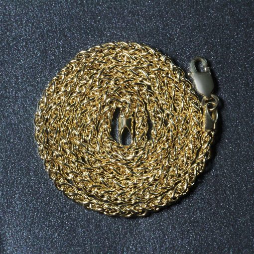 14k Yellow Gold Light Weight Wheat Chain (2.80 mm) - Image 6