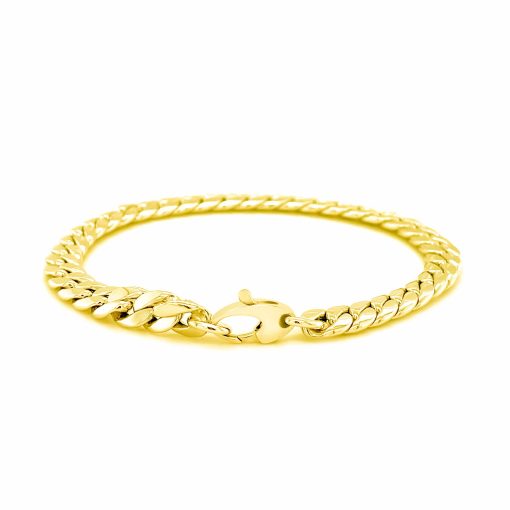 14K Yellow Gold Cuban Link Bracelet (5.90 mm) - Image 3