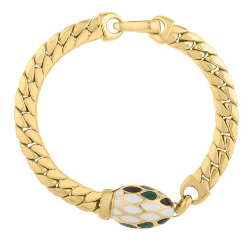 14k Yellow Gold Curb Link Bracelet (7.00 mm) - Image 2