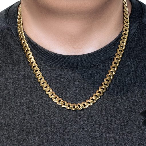 14k Yellow Gold 22 inch Polished Curb Chain Necklace - Image 3