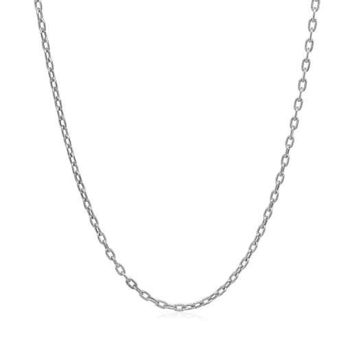 Double Extendable Cable Chain in 14k White Gold (1.80 mm) - Image 2