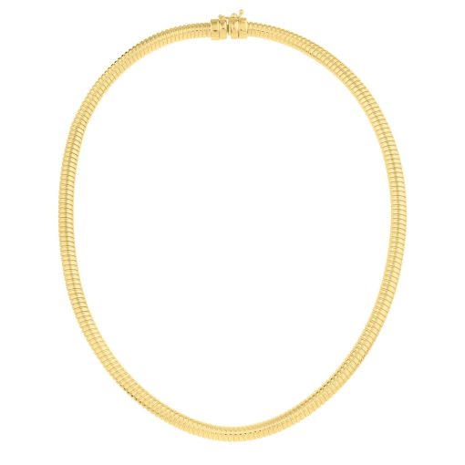 14k Yellow Gold Tubogas Necklace (5.00 mm) - Image 2