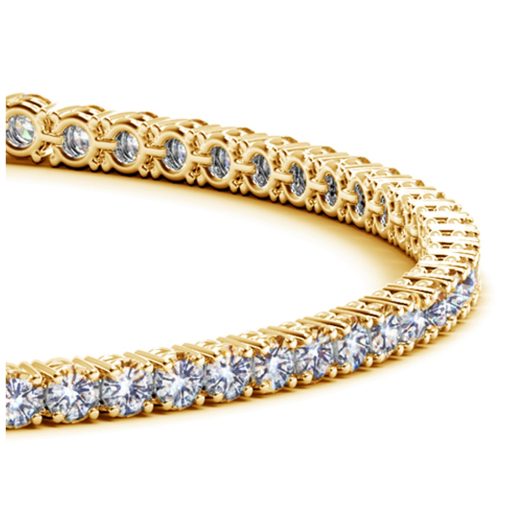 Lab Grown Round Diamond Tennis Bracelet in 14k Yellow Gold (3 cctw F/G  VS2/SI1) - Image 2