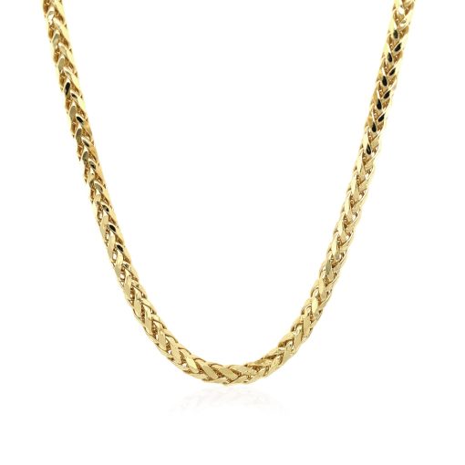 14k Yellow Gold Diamond Cut Round Franco Chain (3.20 mm) - Image 2