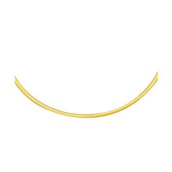 2.5mm 14k Two Tone Gold Reversible Omega Necklace