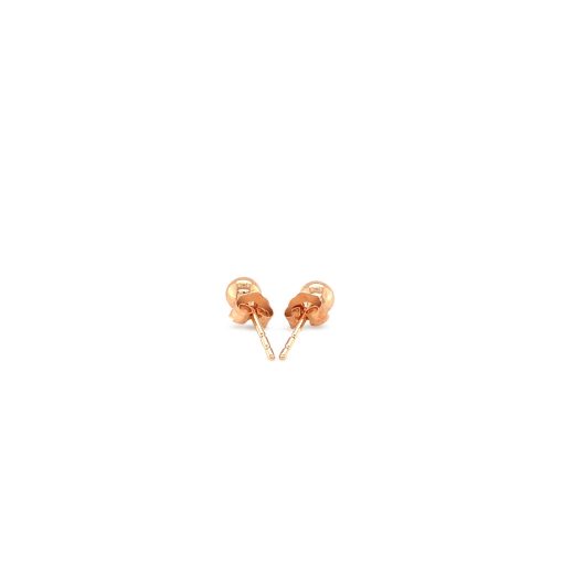 14k Rose Gold Ball Style Stud Earrings (4mm) - Image 3