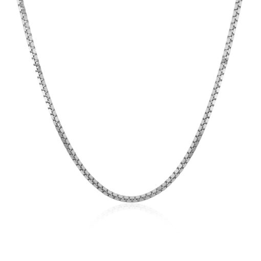 18k White Gold Classic Box Chain (1.40 mm) - Image 3