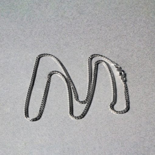 18k White Gold Classic Box Chain (1.40 mm) - Image 6