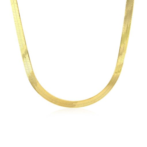 14k Yellow Gold Super Flex Herringbone Chain (6.00 mm) - Image 2