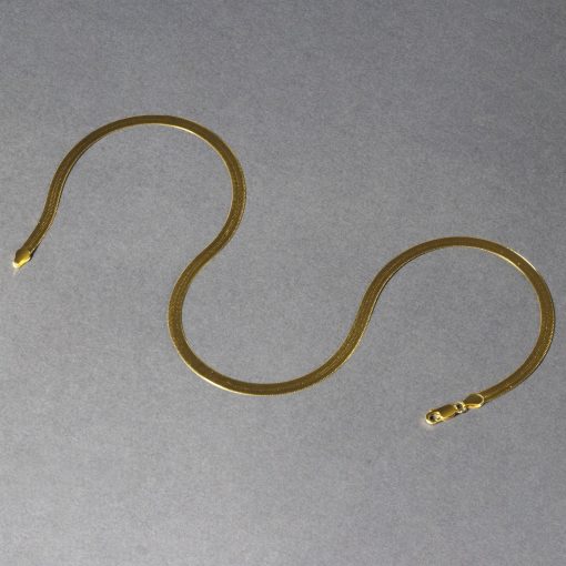 14k Yellow Gold Super Flex Herringbone Chain (6.00 mm) - Image 4
