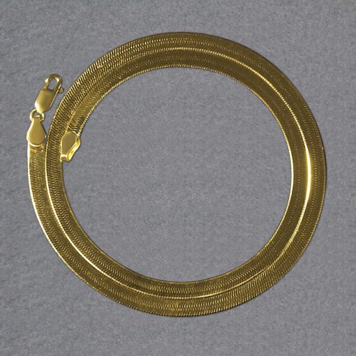 14k Yellow Gold Super Flex Herringbone Chain (6.00 mm) - Image 5