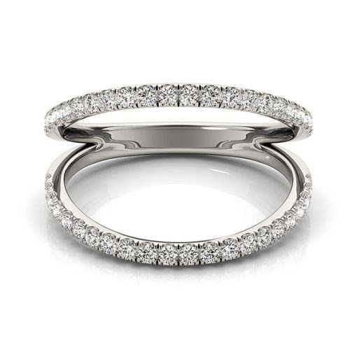 14k White Gold Diamond Split Band Ring (1/4 cttw) - Image 2