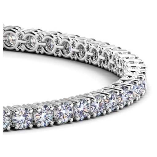 Lab Grown Round Diamond Tennis Bracelet in 14k White Gold (6 cctw F/G  VS2/SI1) - Image 2