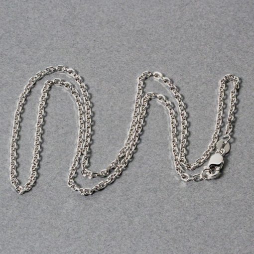 18k White Gold Diamond Cut Cable Link Chain (1.90 mm) - Image 6