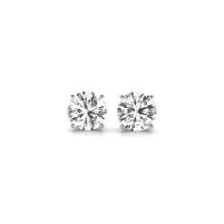 2 cttw Certified IGI Lab Grown Round Diamond Stud Earrings 14k White Gold (G/VS2)