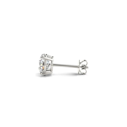 2 cttw Certified IGI Lab Grown Round Diamond Stud Earrings 14k White Gold (G/VS2) - Image 2