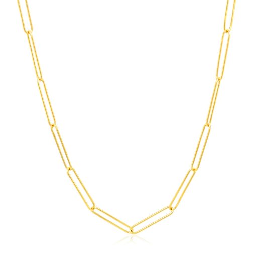 14k Yellow Gold Wire Paperclip Chain (2.70 mm) - Image 2