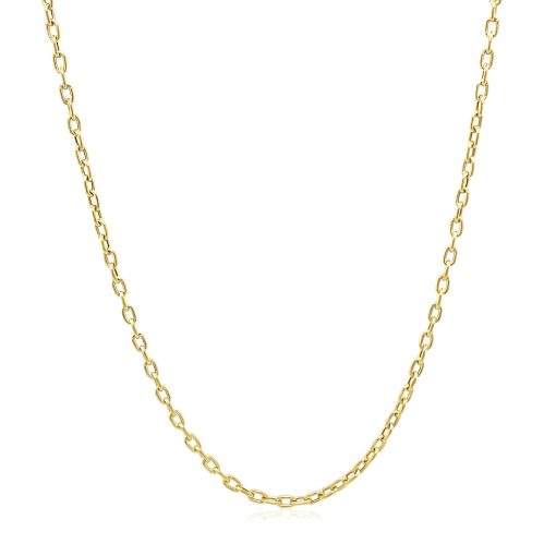 Double Extendable Cable Chain in 14k Yellow Gold (1.80 mm) - Image 2