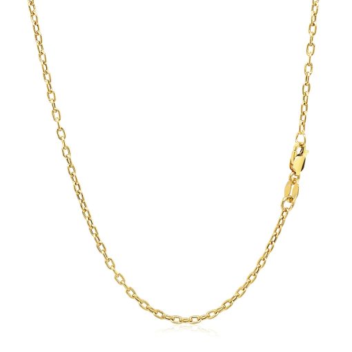 Double Extendable Cable Chain in 14k Yellow Gold (1.80 mm) - Image 3