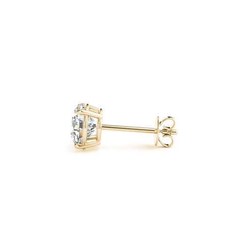 3 cttw Certified IGI Lab Grown Round Diamond Stud Earrings 14k Yellow Gold (G/VS2) - Image 2