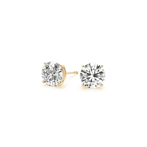 3 cttw Certified IGI Lab Grown Round Diamond Stud Earrings 14k Yellow Gold (G/VS2) - Image 3
