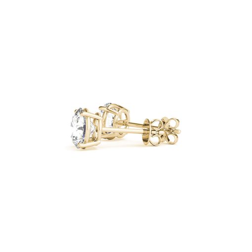 3 cttw Certified IGI Lab Grown Round Diamond Stud Earrings 14k Yellow Gold (G/VS2) - Image 4
