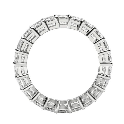 Emerald Cut Lab Grown Diamond Eternity Ring in 14k White Gold (3 cttw FG/VS2) - Image 3