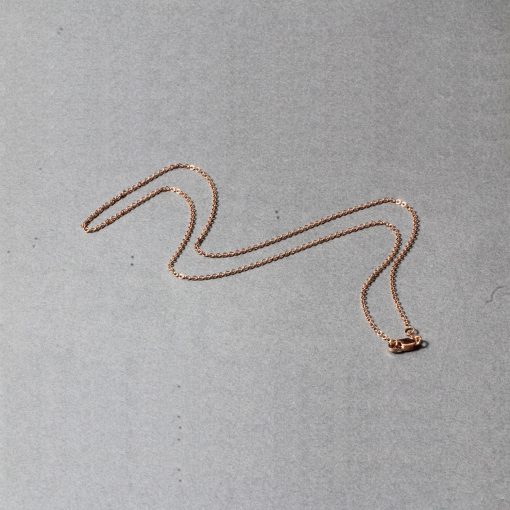 14k Rose Gold Round Cable Link Chain (1.25 mm) - Image 5
