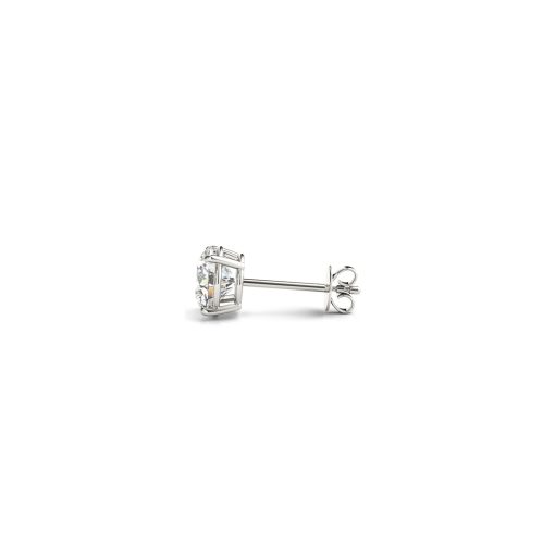 1 cttw Certified IGI Lab Grown Round Diamond Stud Earrings 14k White Gold (G/VS2) - Image 2
