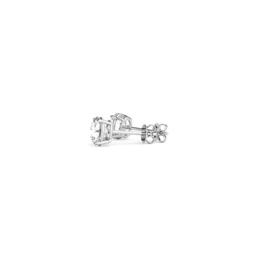 1 cttw Certified IGI Lab Grown Round Diamond Stud Earrings 14k White Gold (G/VS2) - Image 4