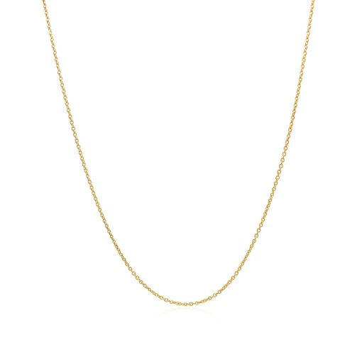 14k Yellow Gold Oval Cable Link Chain (0.85 mm) - Image 2