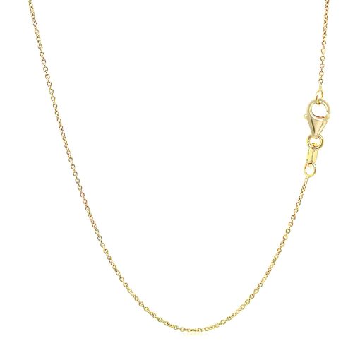 14k Yellow Gold Oval Cable Link Chain (0.85 mm) - Image 3