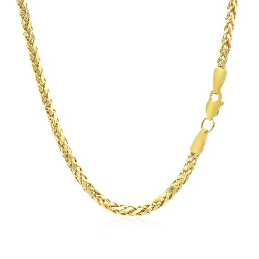 14k Yellow Gold Lite Diamond Cut Round Franco Chain (2.70 mm) - Image 3