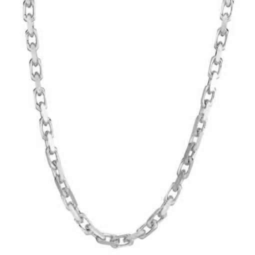 14k White Gold French Cable Link Chain (4.80 mm) - Image 2