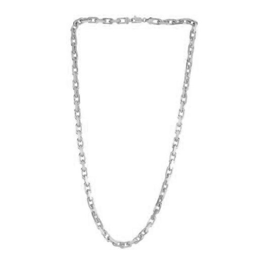 14k White Gold French Cable Link Chain (4.80 mm) - Image 3