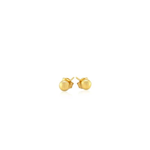 10k Yellow Gold Ball Style Stud Earrings (4mm) - Image 2