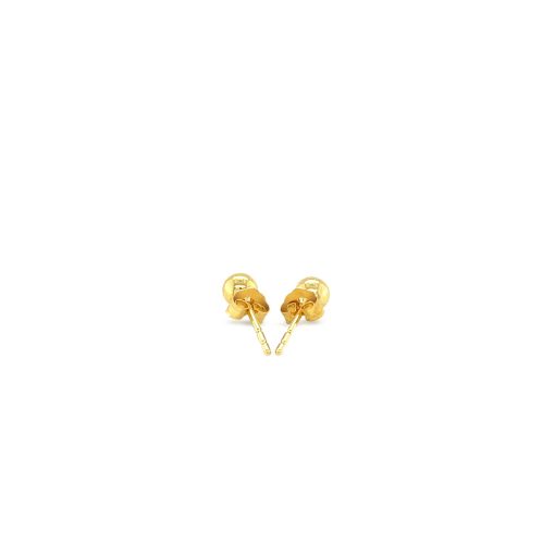 10k Yellow Gold Ball Style Stud Earrings (4mm) - Image 3