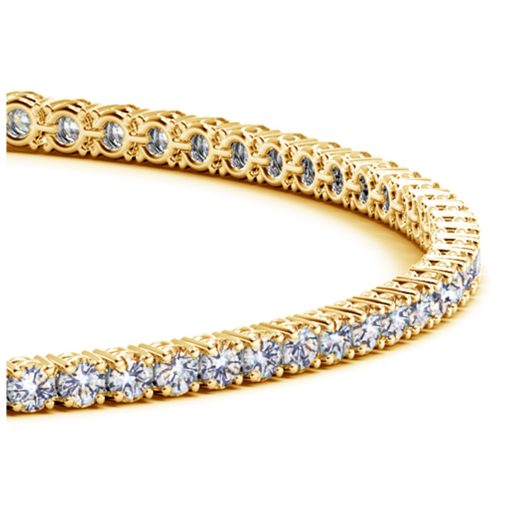 Lab Grown Round Diamond Tennis Bracelet in 14k Yellow Gold (2 cctw F/G  VS2/SI1) - Image 2