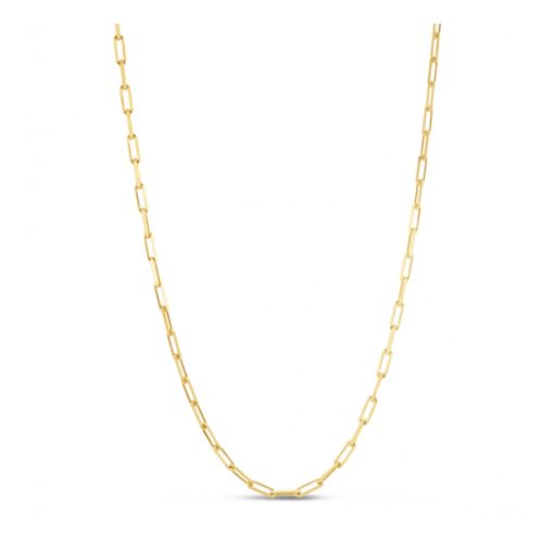 Sterling Silver Gold Plated Paperclip Chain (2.95 mm) - Image 2