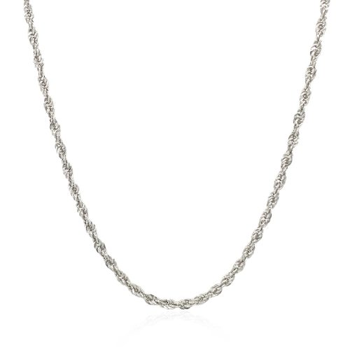 14k White Gold Light Rope Chain (2.00 mm) - Image 2