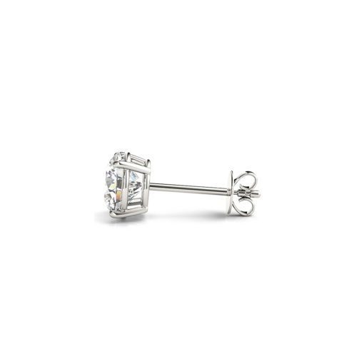 3 cttw Certified IGI Lab Grown Round Diamond Stud Earrings 14k White Gold (G/VS2) - Image 2